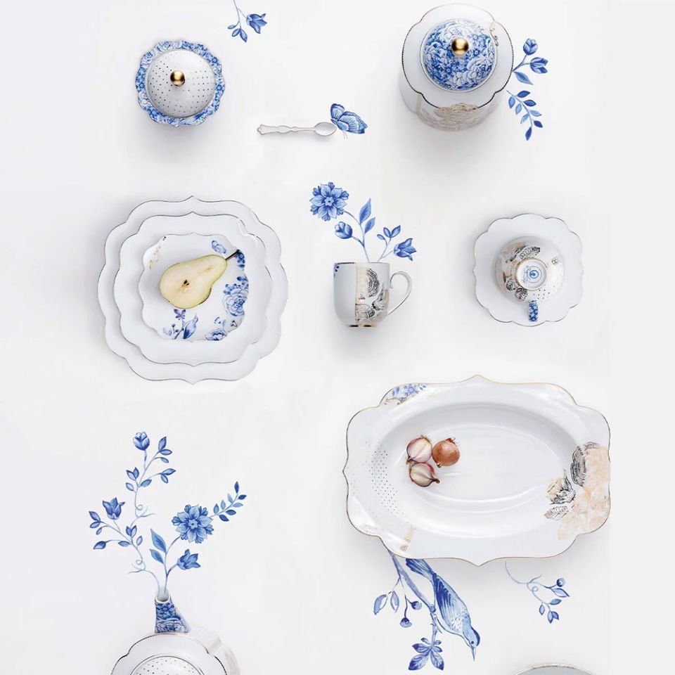Mavi Beyaz Porselen Kupa 325 Ml Royal White Collection by Pip Studio