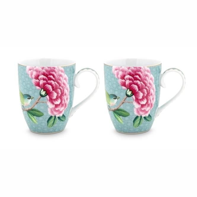 Mavi Porselen Kupa Seti 350 Ml Blushing Birds Collection by Pip Studio