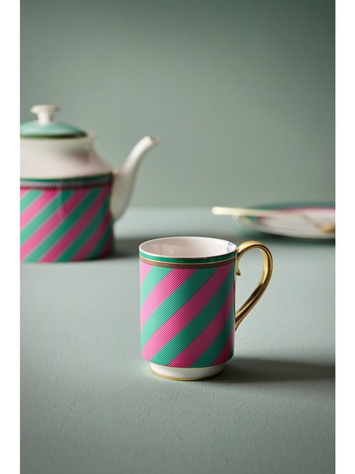 Pembe Yeşil Porselen Kupa 350 Ml Chique Collection by Pip Studio