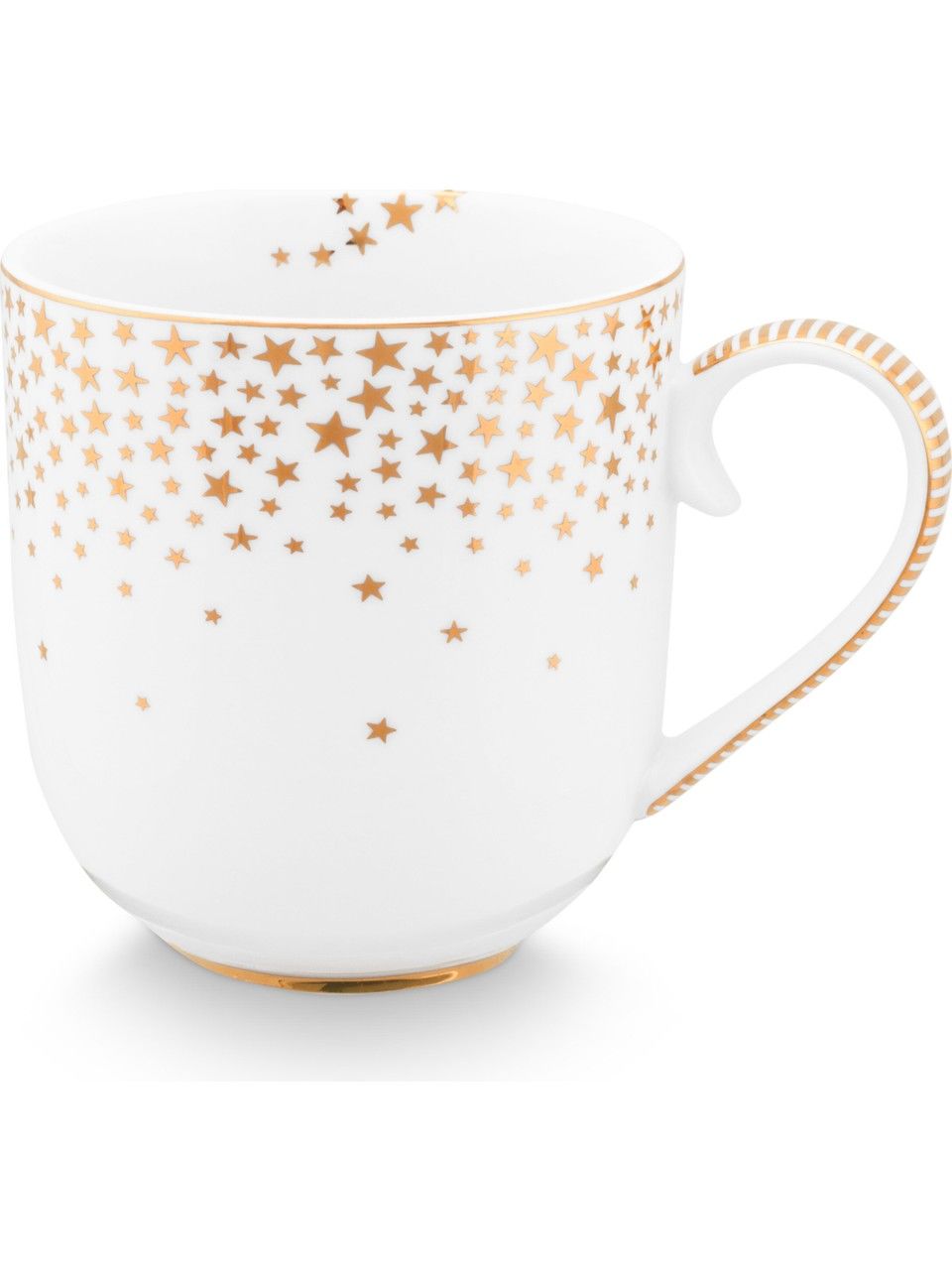 Beyaz Porselen Kupa 260 Ml Royal Gold White Collection by Pip Studio