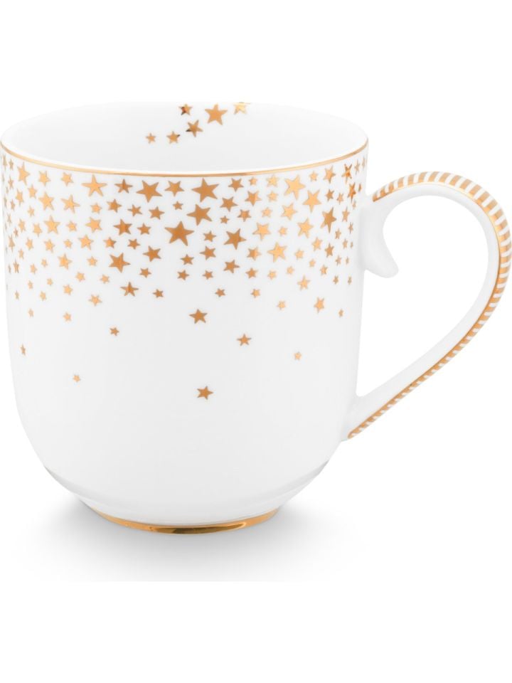 Beyaz Porselen Kupa 260 Ml Royal Gold White Collection by Pip Studio