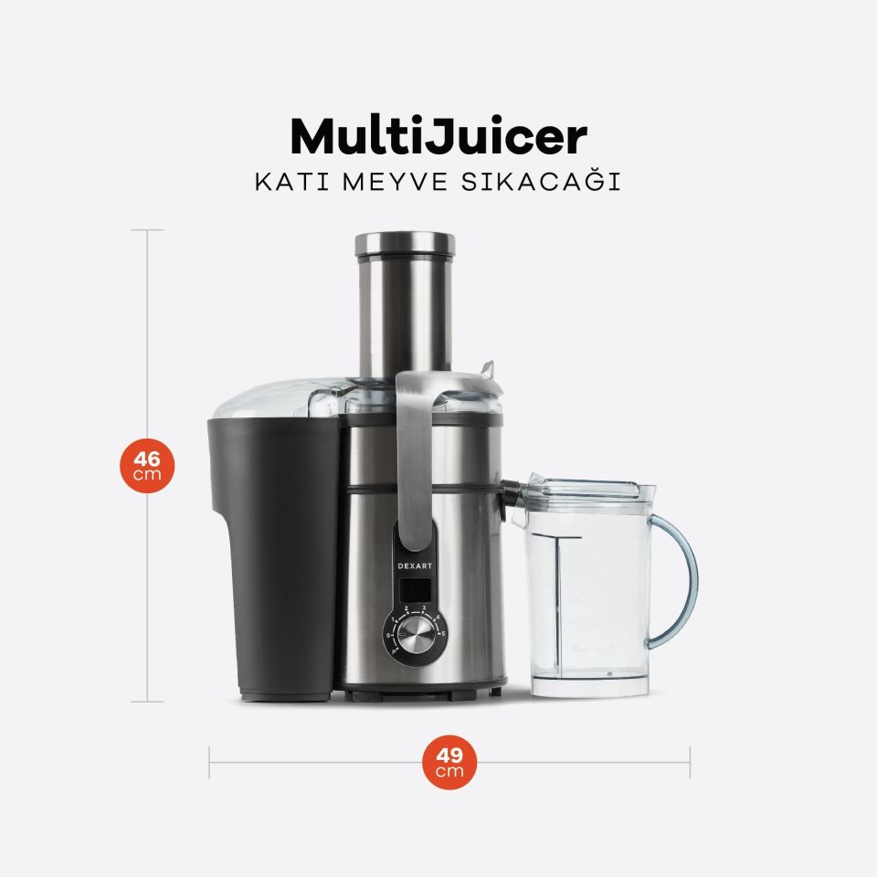 Dexart MultiJuicer Whole Fruit&Vegetable Katı Meyve Sıkacağı