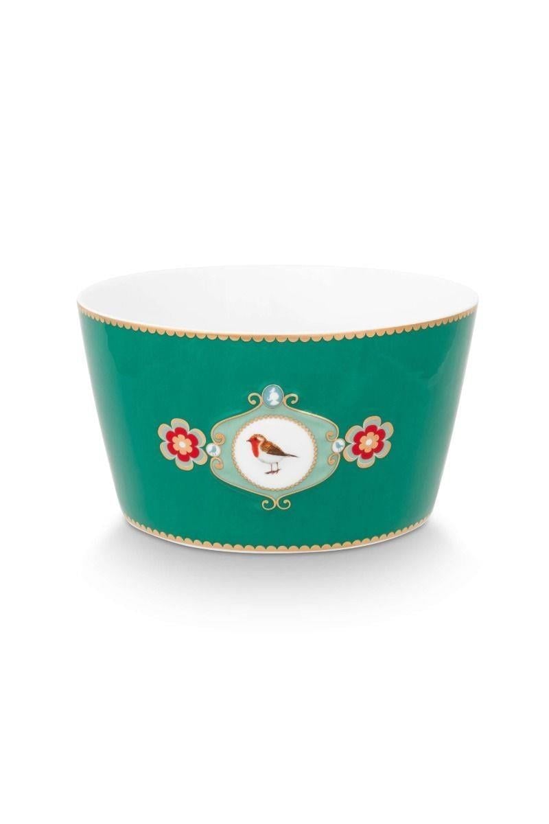 Yeşil Porselen Kase 15 Cm Love Birds Collection by Pip Studio