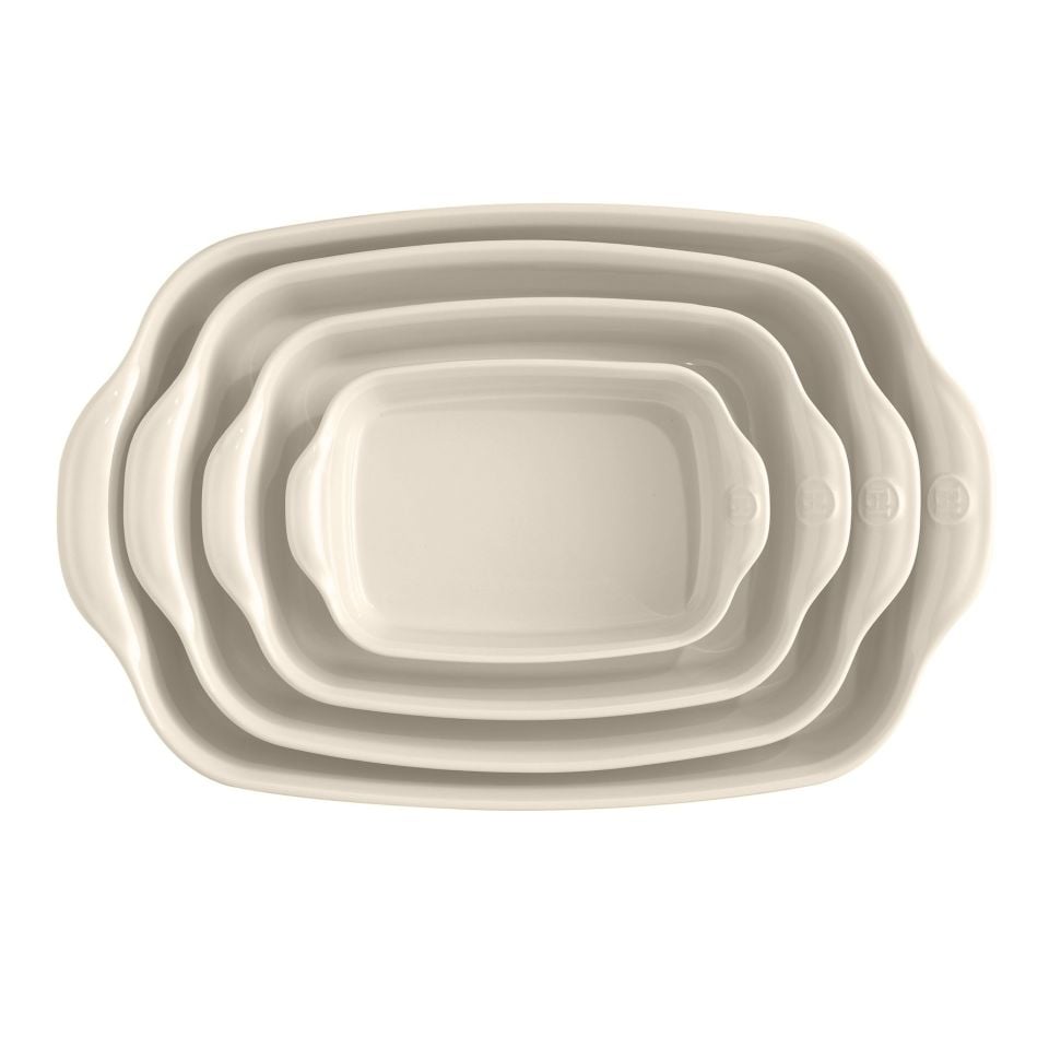 Emile Henry Fırın Kabı Dikdörtgen 22 x 14 cm(EH029649) EKRU
