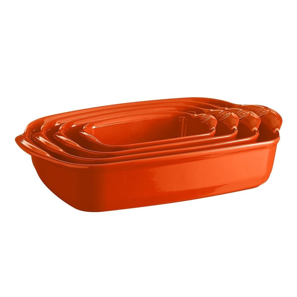 Emile Henry Tart Börek Fırın Kabı Dikdörtgen 22 x 14,5 cm Turuncu/Toscane