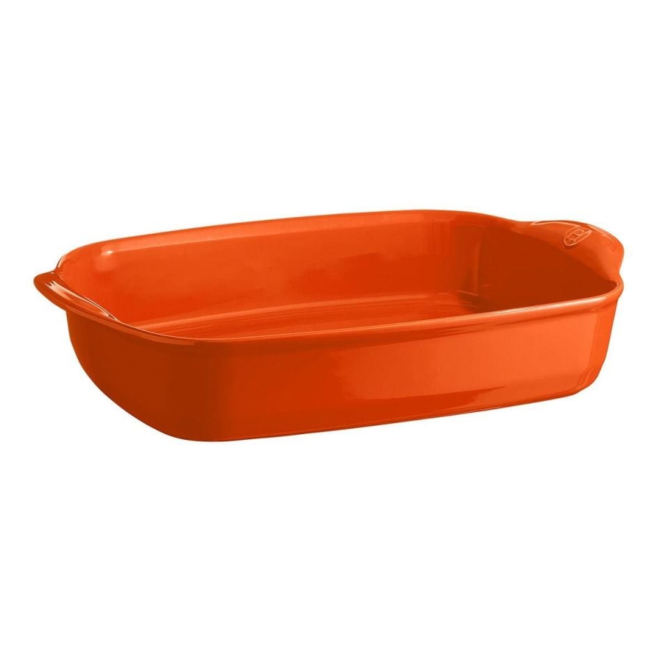 Emile Henry Tart Börek Fırın Kabı Dikdörtgen 22 x 14,5 cm Turuncu/Toscane