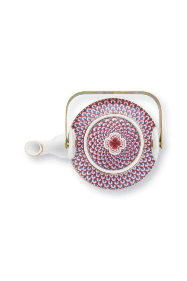 Mavi Porselen Demlik 1000 Ml Flower Festival Collection by Pip Studio
