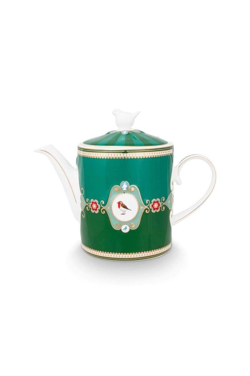 Yeşil Porselen Demlik 1300 Ml Love Birds Collection by Pip Studio
