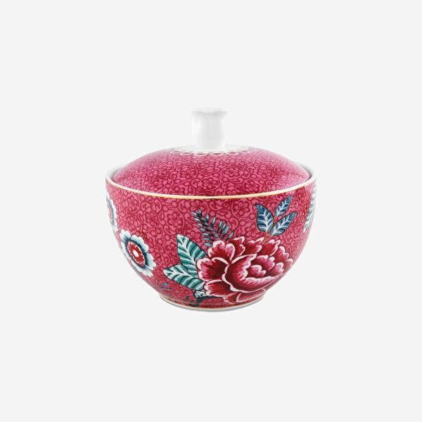 Kırmızı Porselen Şekerlik 300 Ml Flower Festival Collection by Pip Studio
