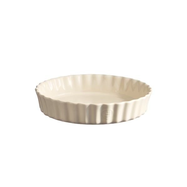 Emile Henry Tart Kabı Yuvarlak 24 cm Ekru/Clay