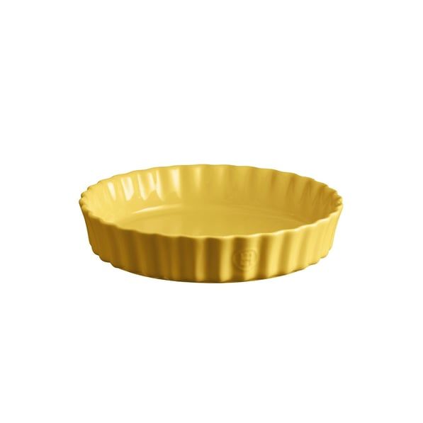 Emile Henry Tart-Börek-Flan Kabı 28 Cm Mat Sarı/Provence Yellow -906028
