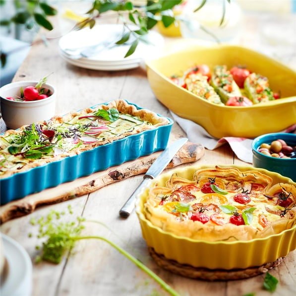Emile Henry Tart-Börek-Flan Kabı 28 Cm Mat Sarı/Provence Yellow -906028