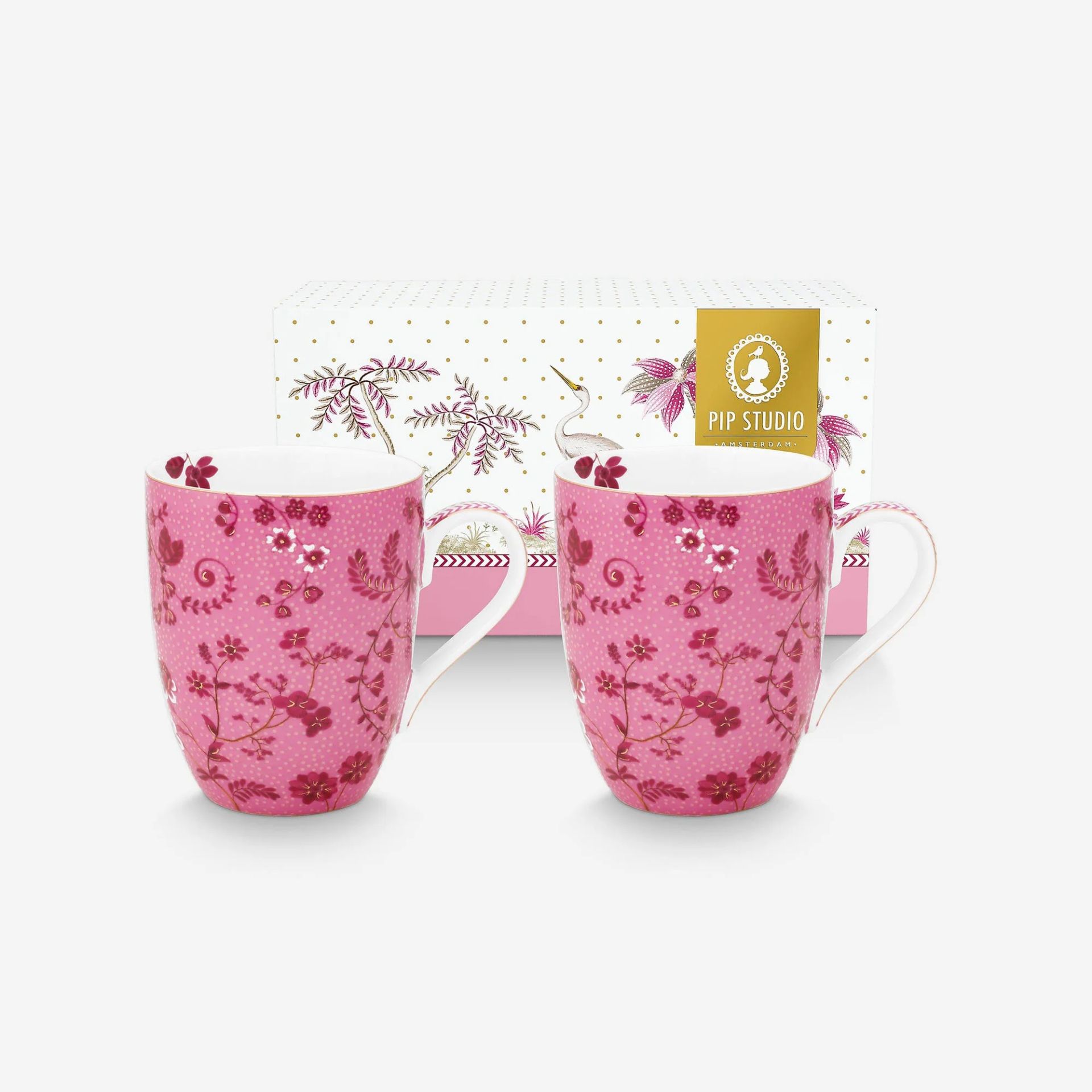 Pembe Porselen Kupa Seti 350 Ml Jolie Collection by Pip Studio