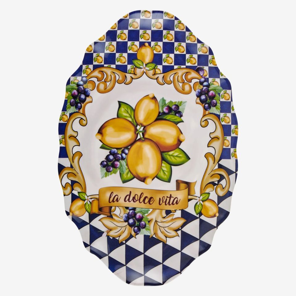 Mavi Melamin Meze Tabağı 7 Parça Capri Collection by Chiara Alessi