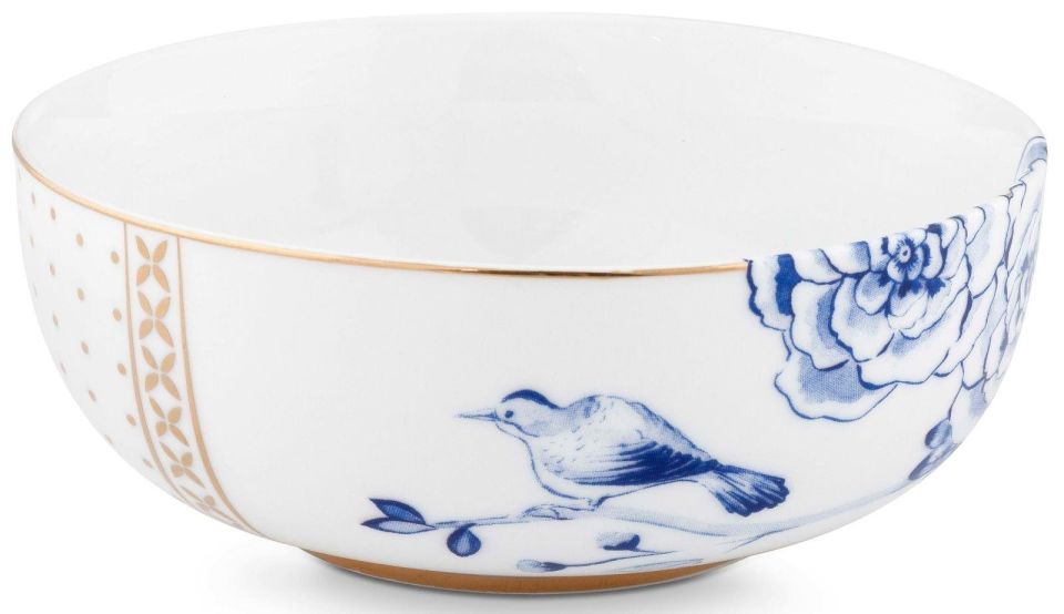 Mavi Beyaz Porselen Kase 12,5 Cm Royal White Collection by Pip Studio