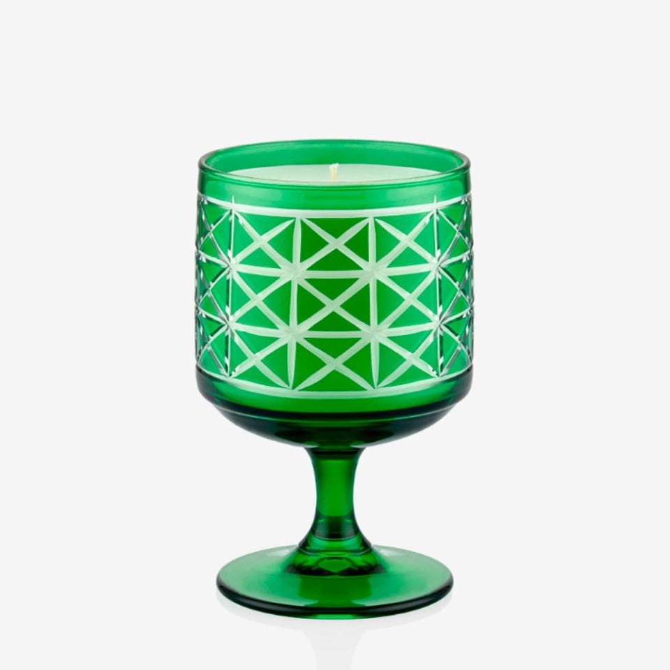 Yeşil Cam Mum 300 Ml Luce Green Tea Collection by Chiara Alessi