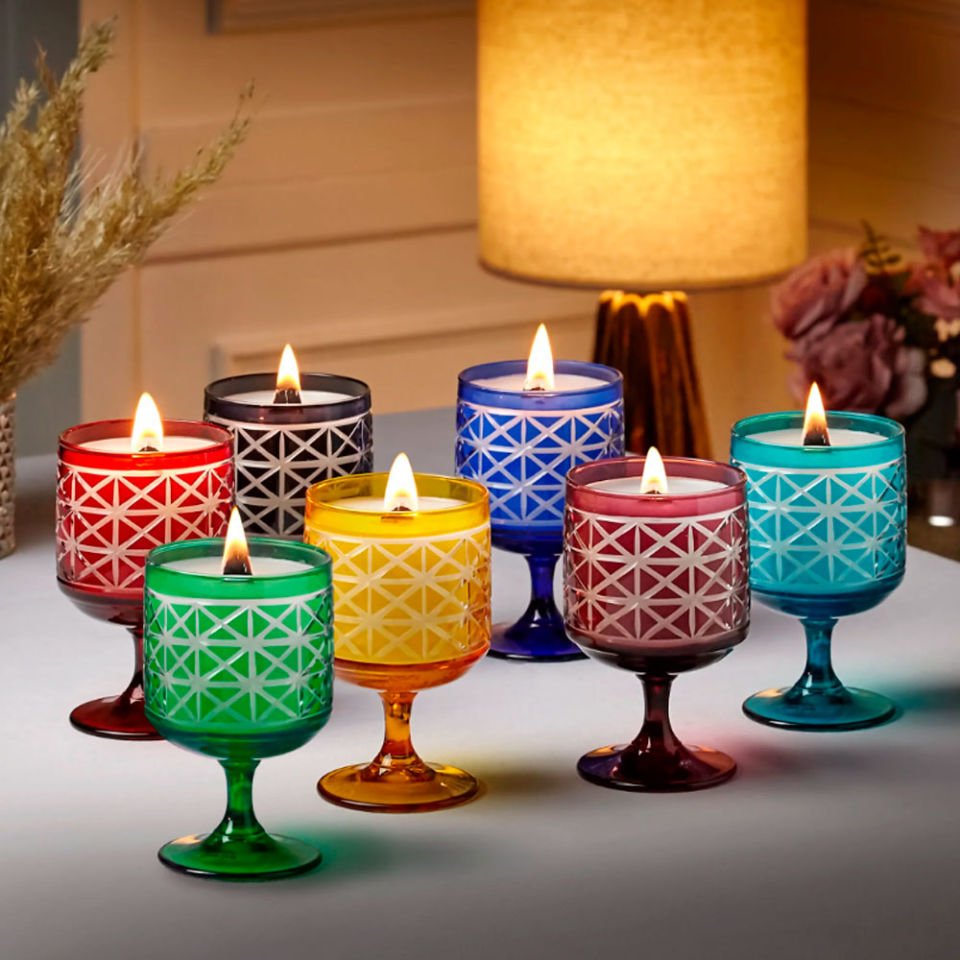 Yeşil Cam Mum 300 Ml Luce Green Tea Collection by Chiara Alessi