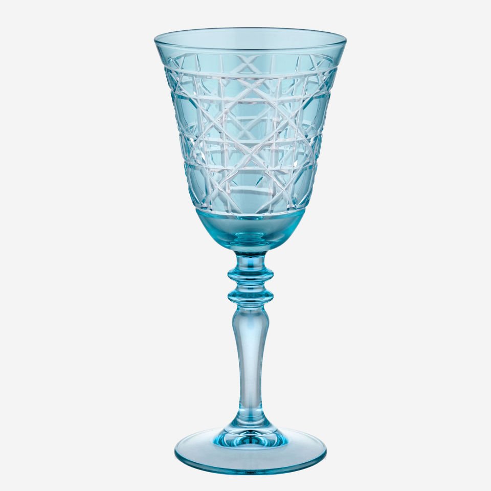 Turkuaz Cam Kadeh 270 Ml Gloria Collection by Chiara Alessi