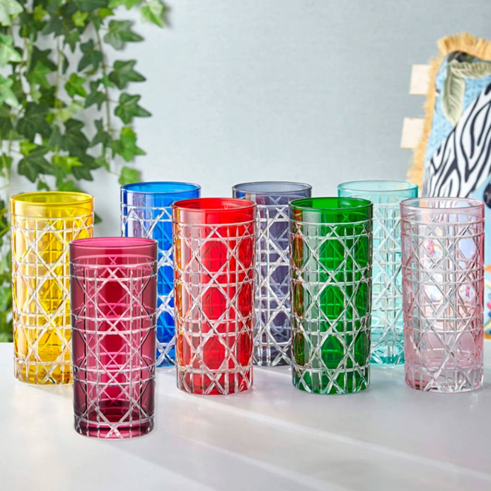 Turkuaz Cam Su Bardağı 485 Ml Gloria Collection by Chiara Alessi