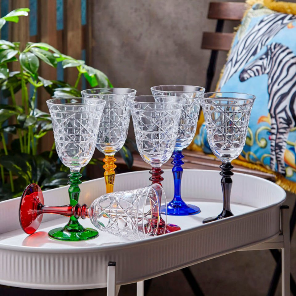 Siyah Cam Kadeh 270 Ml Gloria Collection by Chiara Alessi