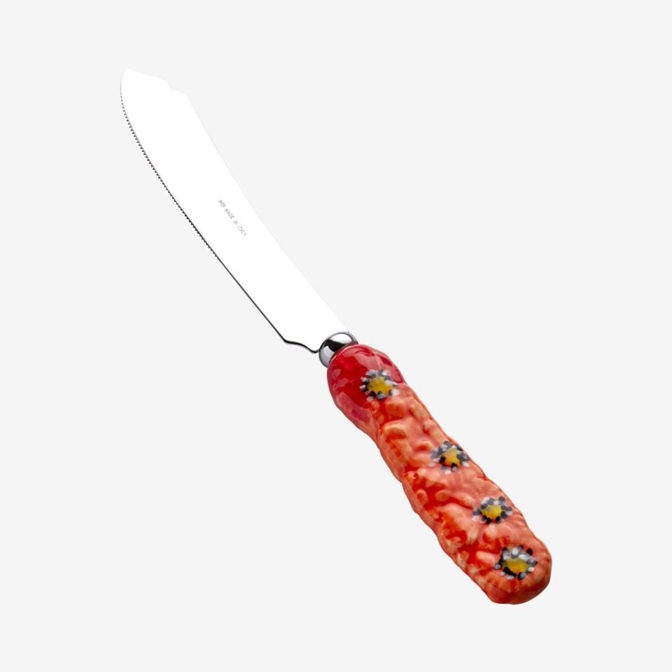 Kırmızı Seramik Kek Bıçağı Camomilla Collection by Edelweiss Italy