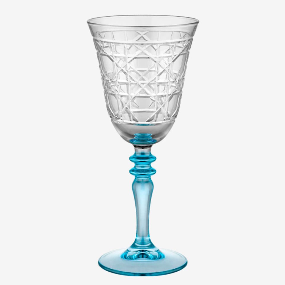 Turkuaz Cam Kadeh 270 Ml Gloria Collection by Chiara Alessi