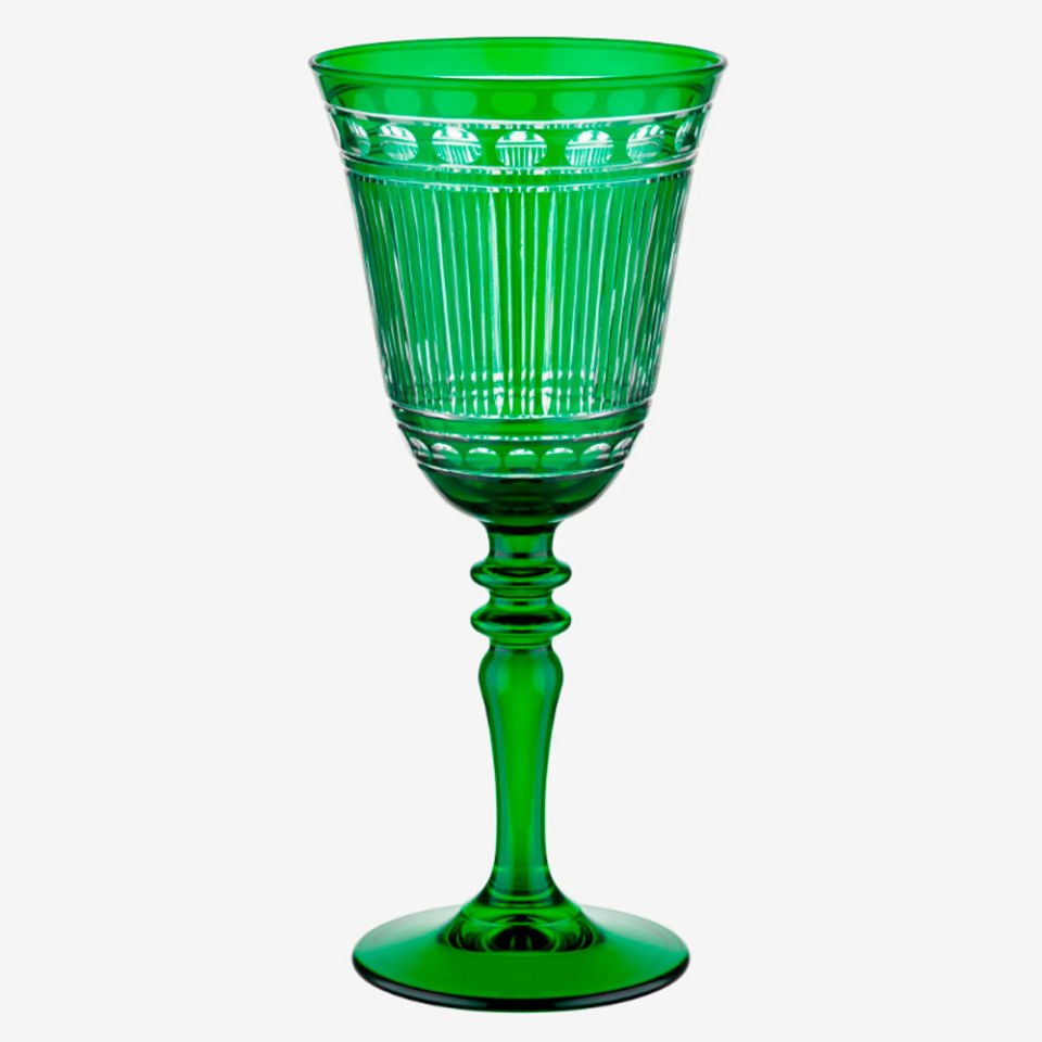 Yeşil Cam Kadeh 270 Ml Fortino Collection by Chiara Alessi