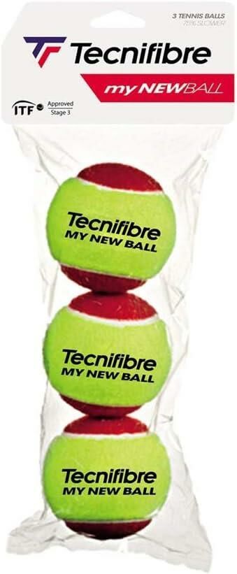 TECNIFIBRE MY NEW BALL RED (bag of 3 balls)