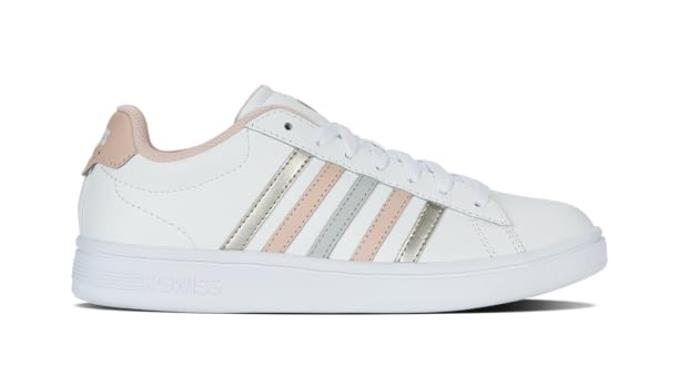 K-Swiss COURT TIEBREAK II~WHT/CAMEO ROSE/WHT Kadın Tenis Ayakkabısı