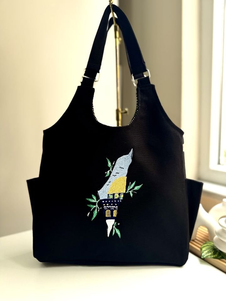 Siyah Mescd-i Aksa Omuz Çantası