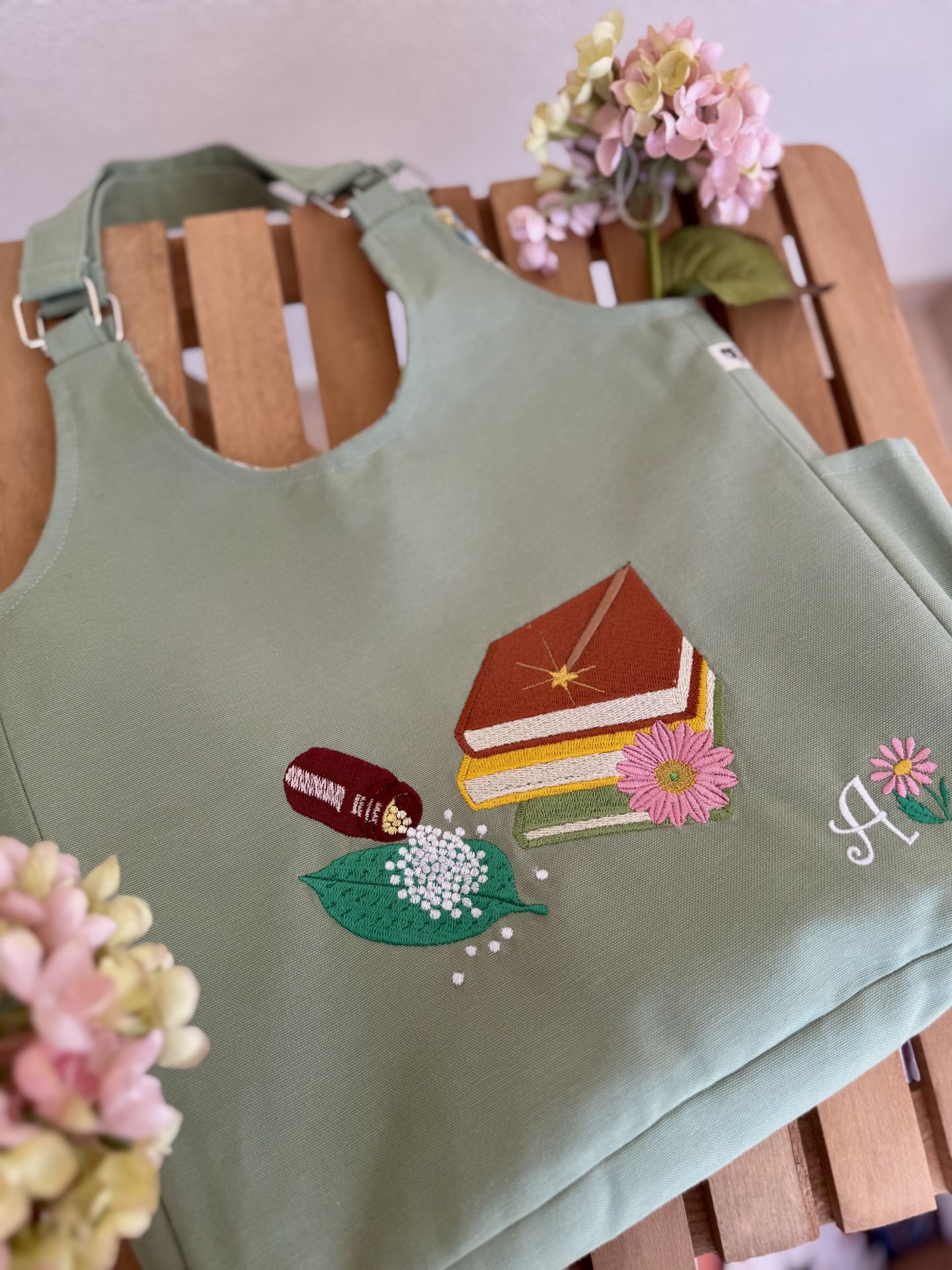 Su Yeşili Homeopati Temalı Omuz Çantası