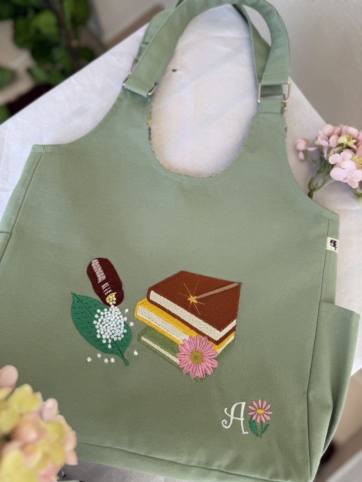 Su Yeşili Homeopati Temalı Omuz Çantası