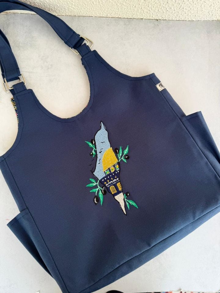 Lacivert Mescidi Aksa Omuz Çantası