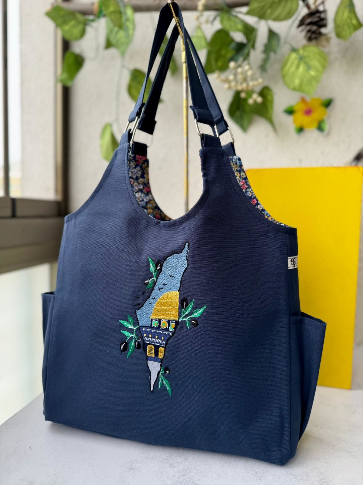 Lacivert Mescidi Aksa Omuz Çantası