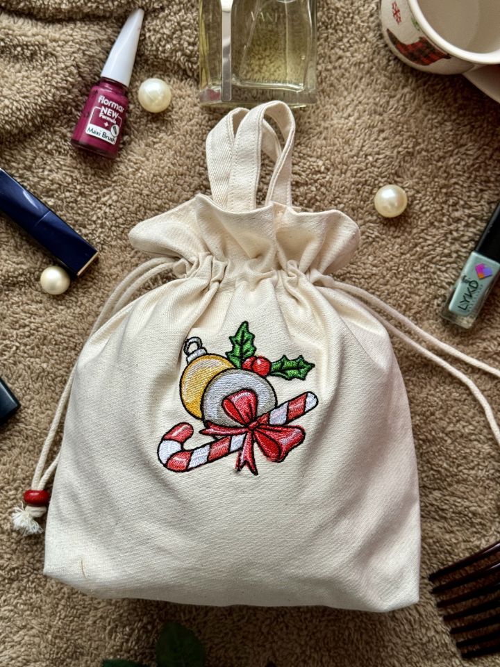 2'li Yılbaşı Temalı Kese Çanta