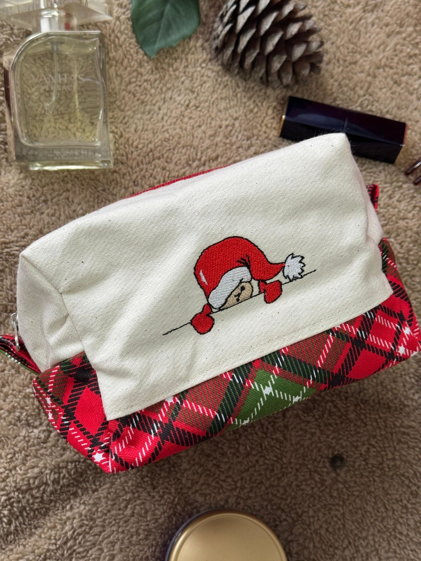 Yılbaşı Nakışlı Makyaj Çantası