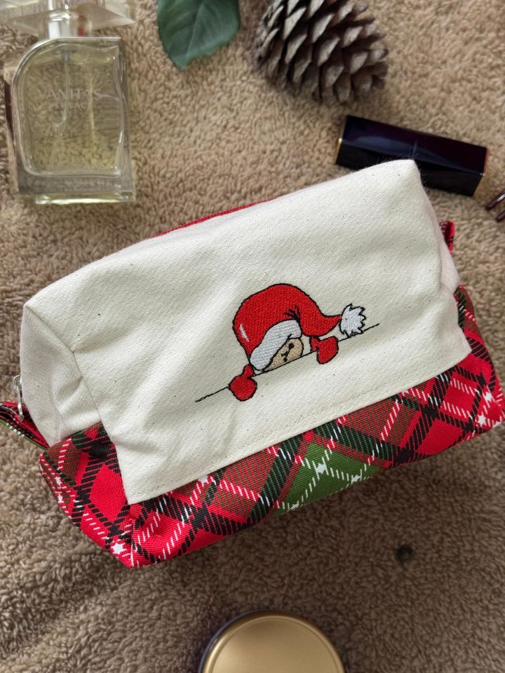 Yılbaşı Nakışlı Makyaj Çantası