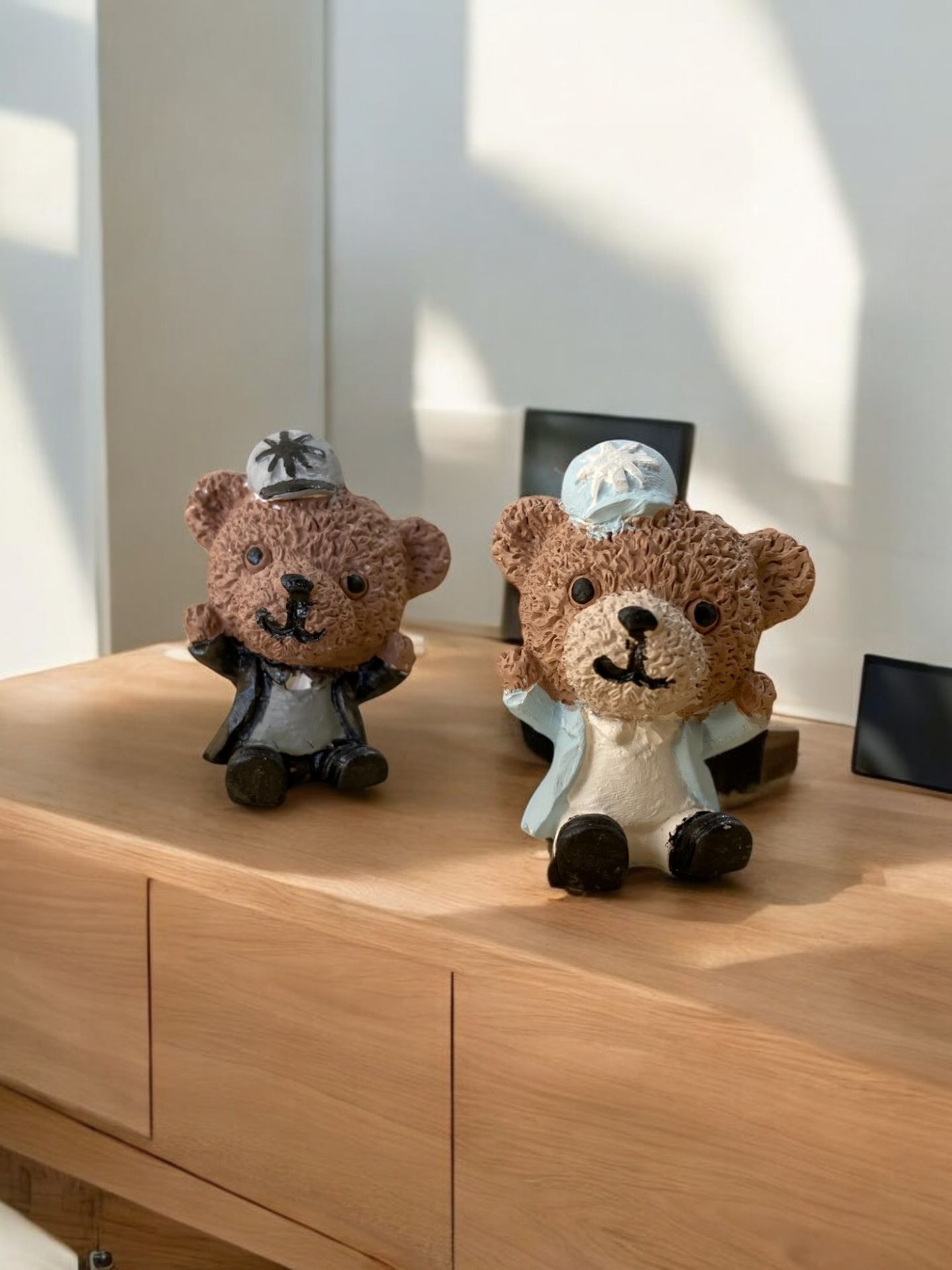 Şapkalı oturan teddy ayıcık biblo