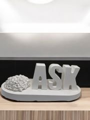 AŞK yazısı. güllü kalp ve tabak set