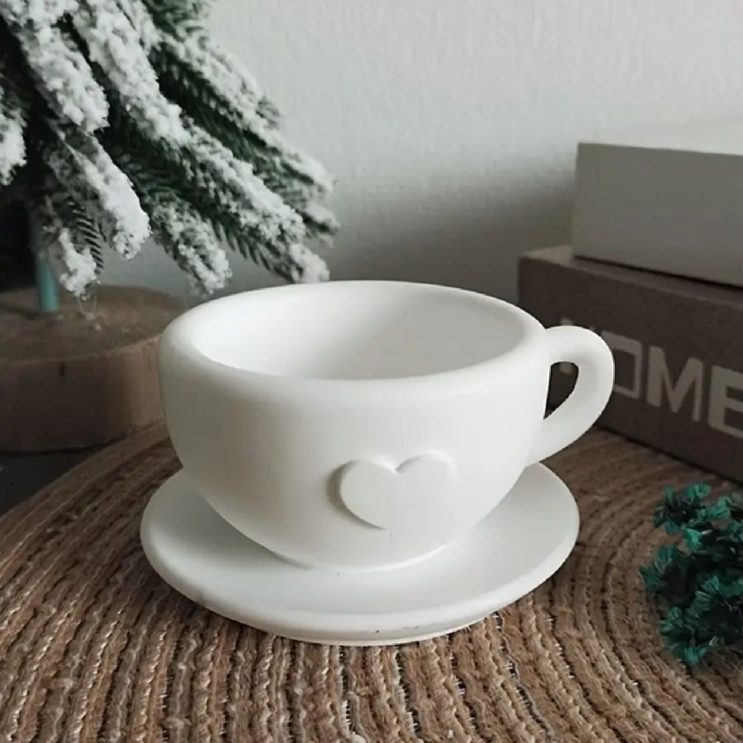 Kalpli fincan tabak seti 2'li