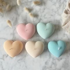 Izgara desen kalp mum