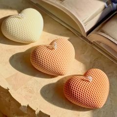 Izgara desen kalp mum