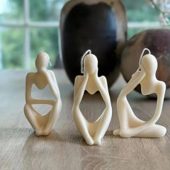 3d soyut düşünür mum