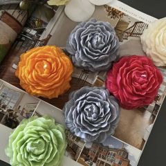 Gül desen mum