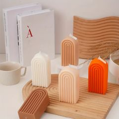 Yaratıcı geometrik şekil mum