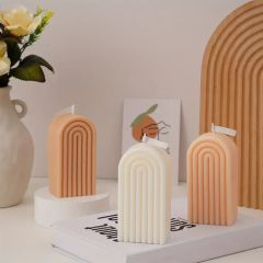 Yaratıcı geometrik şekil mum
