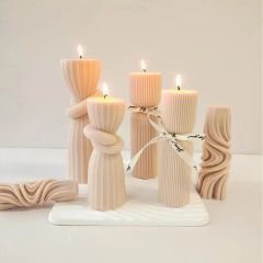 Kabartmalı estetik desen mum
