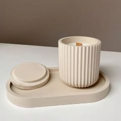 Mum kavanozu, mum kutusu, oval sunumluk