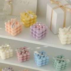 Kalpli bubble küp mum