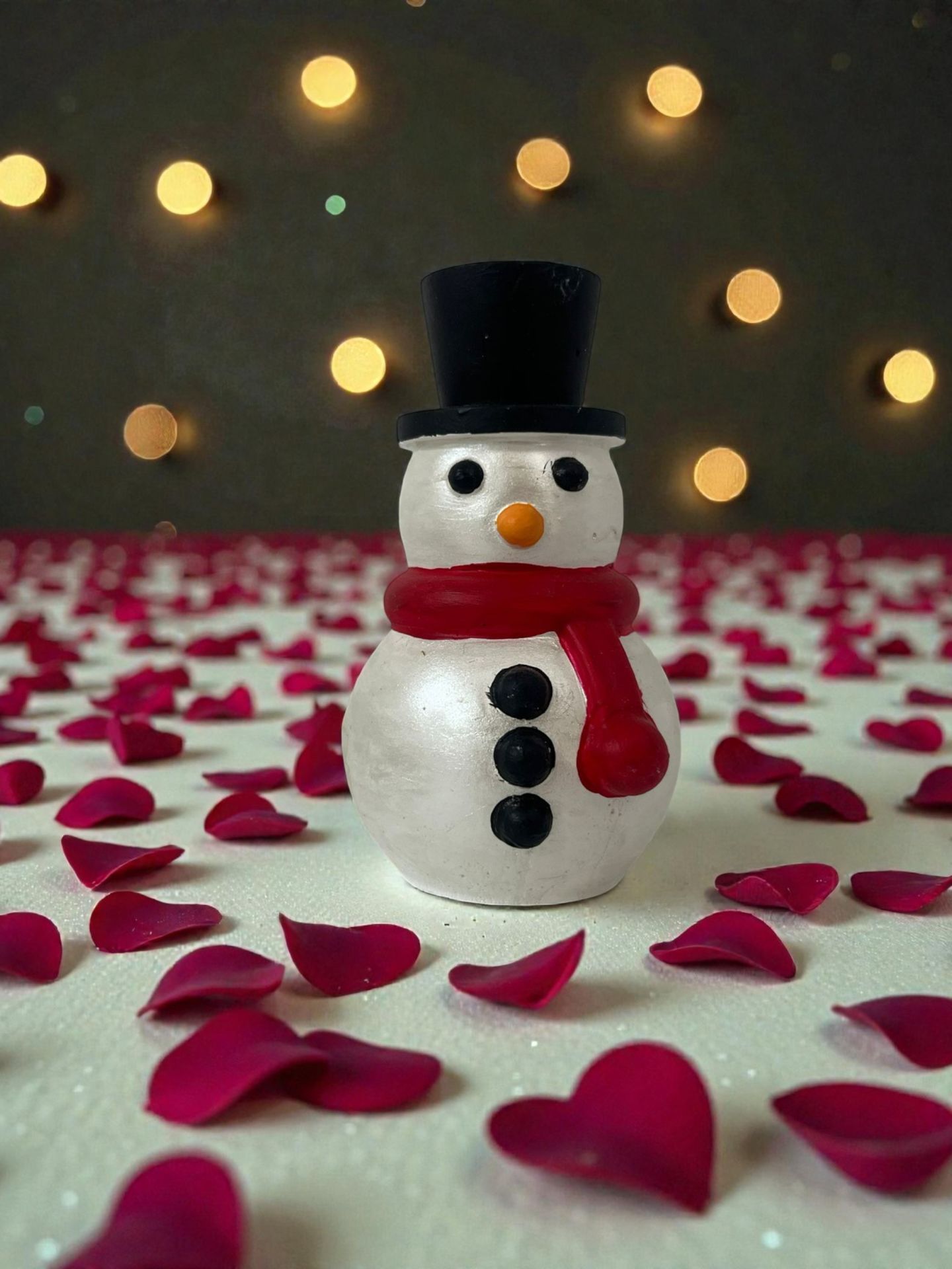 Yılbaşı Temalı Kardan Adam Biblo